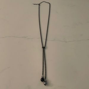 Black & Silver Bead Necklace